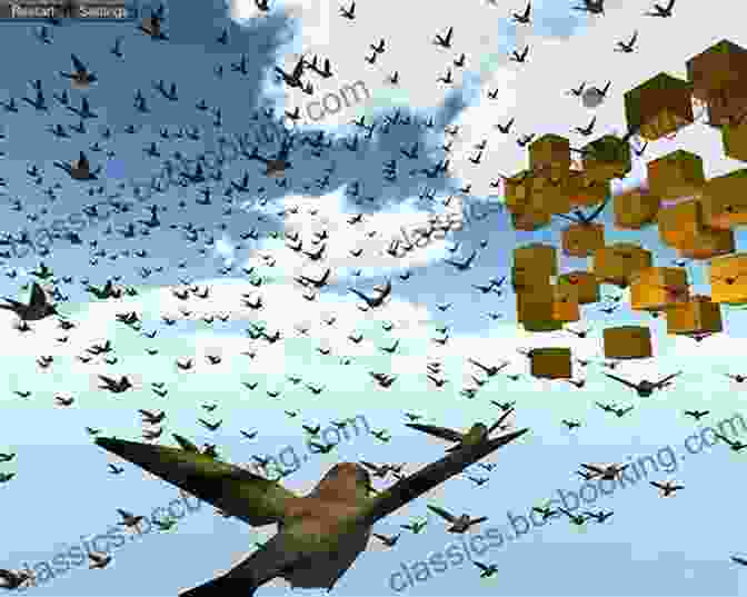 A Computer Generated Simulation Of A Flock Of Birds In Flight, Showcasing The Collective Behavior Emerging From Simple Rules. The Nature Of Code Daniel Shiffman