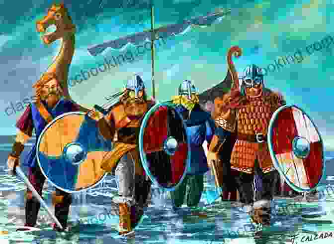 A Depiction Of The Viking Great Army Landing On The Shores Of England, Their Longships Filled With Fearsome Warriors The Viking Great Army And The Making Of England