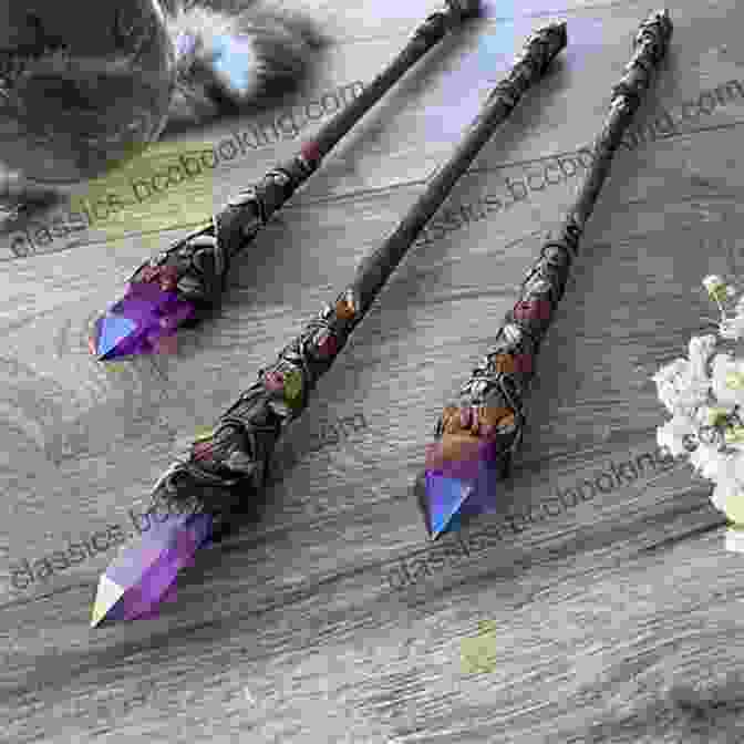 A Magical Wand With Glowing Crystals And Intricate Carvings. Destiny And Decision (Wands Of Merlin)