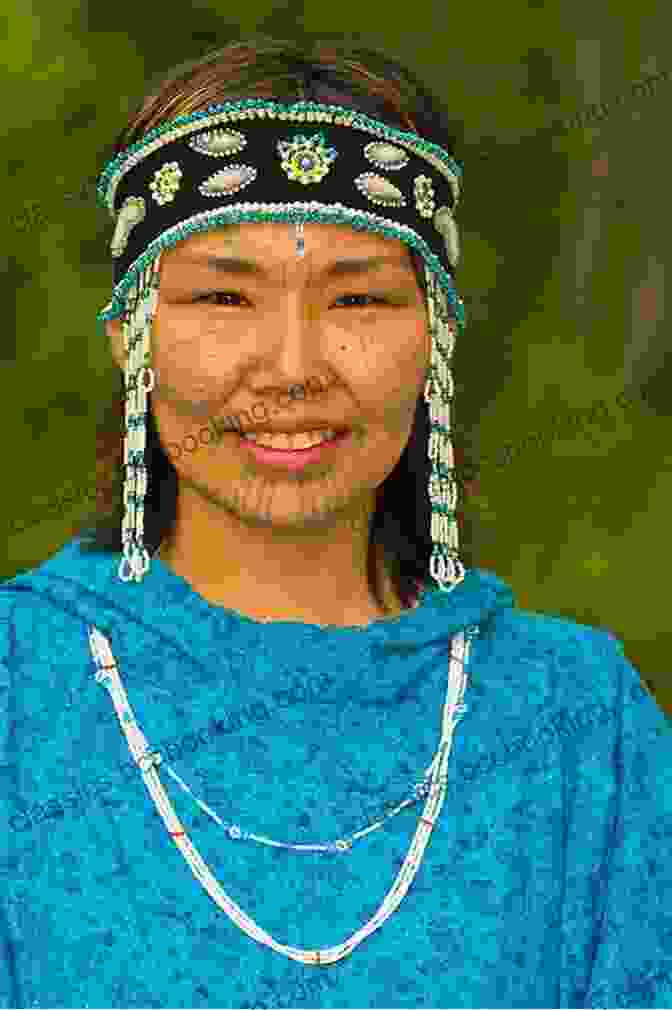 A Portrait Of An Aleut Woman Wearing Traditional Clothing, Showcasing The Rich Cultural Heritage Of Alaska's Indigenous Communities. Alaska Sampler 2024 David Marusek