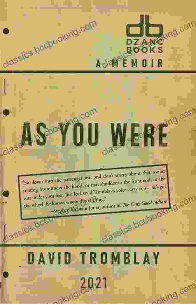 Book Cover Of As You Were By David Tromblay As You Were David Tromblay