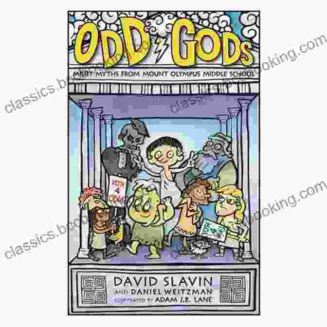 Book Cover Of Odd Gods By David Slavin, Featuring A Vibrant Illustration Of A Warrior Facing Off Against A Mythical Creature Odd Gods: The Oddyssey David Slavin