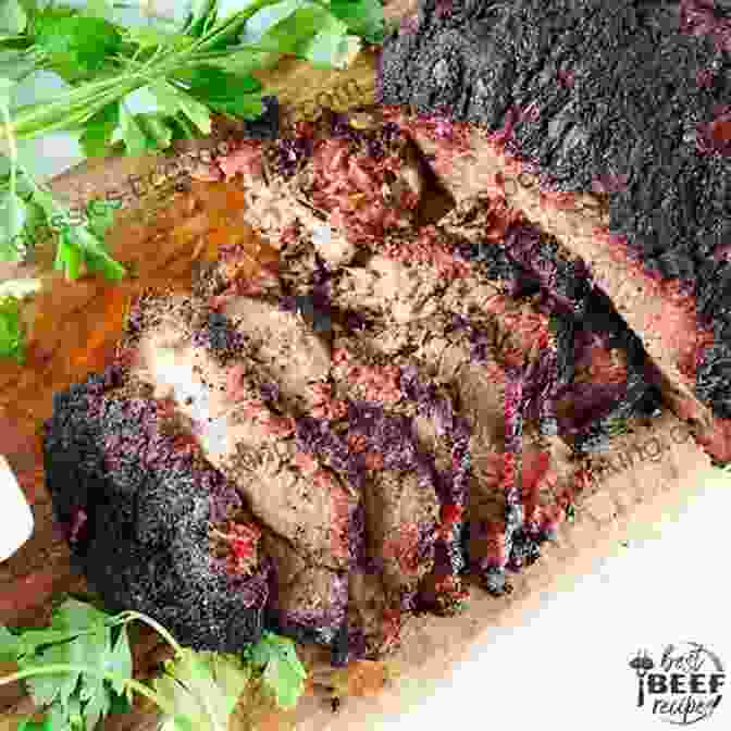 Close Up Of A Juicy Brisket Smoking On A Barbecue Pit, Releasing Tantalizing Aromas Food Americana: The Remarkable People And Incredible Stories Behind America S Favorite Dishes (Humor Entertainment And Pop Culture)