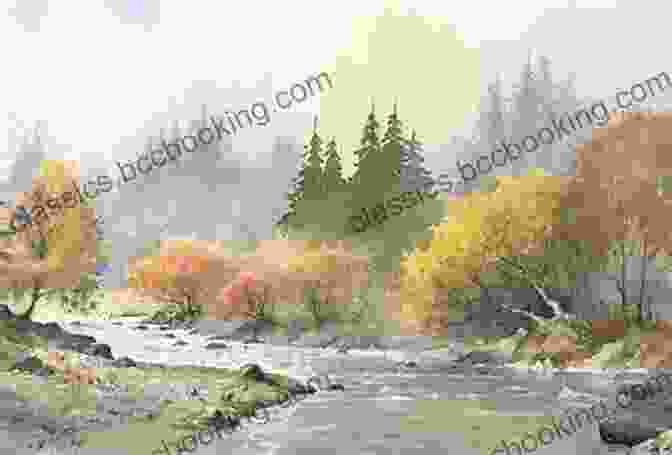 David Bellamy's Watercolour Painting Of A Colourful Autumn Landscape With Golden Leaves And Falling Acorns David Bellamy S Landscapes Through The Seasons In Watercolour