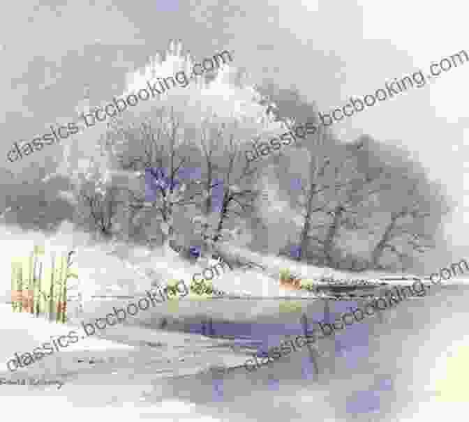 David Bellamy's Watercolour Painting Of A Peaceful Winter Landscape With Snow Covered Trees And A Frozen Lake David Bellamy S Landscapes Through The Seasons In Watercolour