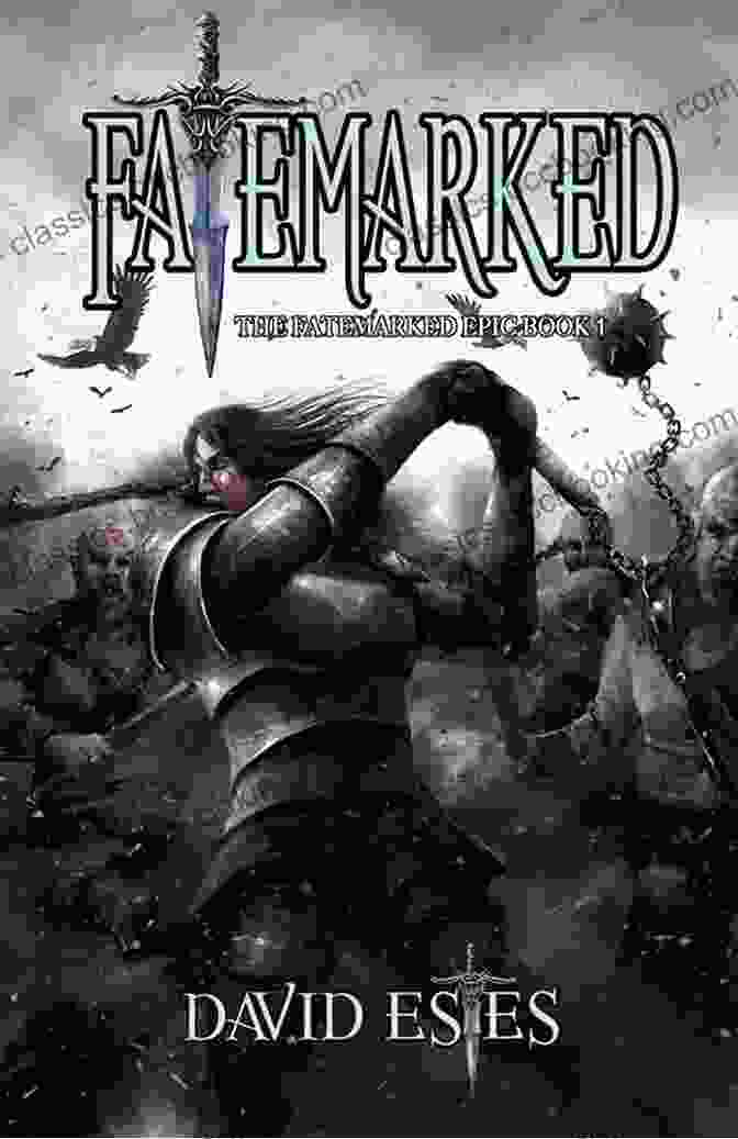 Deathmarked: The Fatemarked Epic Book Cover Showing Anya And Corvus Facing Off Against A Shadowy Figure. Deathmarked (The Fatemarked Epic 4)