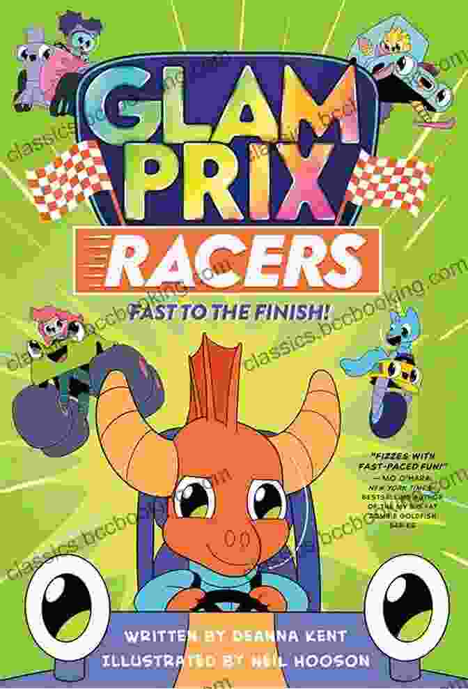 Glam Prix Racers Book Cover Featuring A Race Car On A Track With A Cheering Crowd Glam Prix Racers Deanna Kent