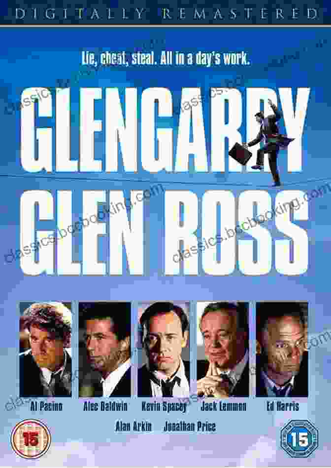 Glengarry Glen Ross Book Cover, Featuring A Group Of Salesmen Huddled Together In A Dark Office. Glengarry Glen Ross David Mamet