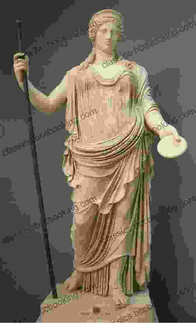 Hera, The Majestic Queen Of The Gods, Wearing A Flowing Gown And A Regal Diadem Gods And Goddesses Of Ancient Greece