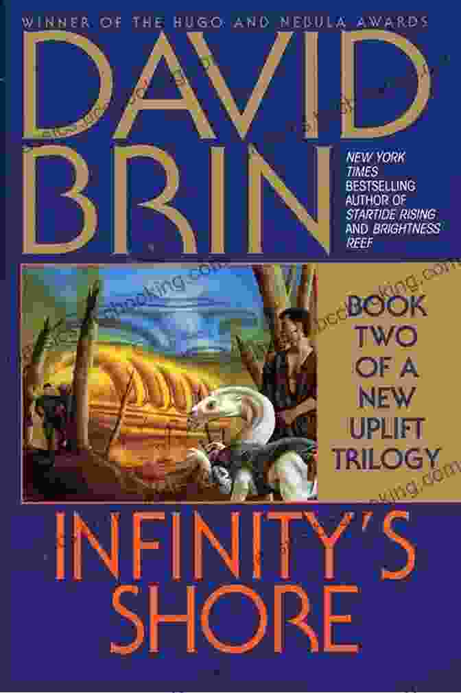 Infinity Shore Book Cover By David Brin The Uplift Storm Trilogy: Brightness Reef Infinity S Shore Heaven S Reach (The Uplift Saga)