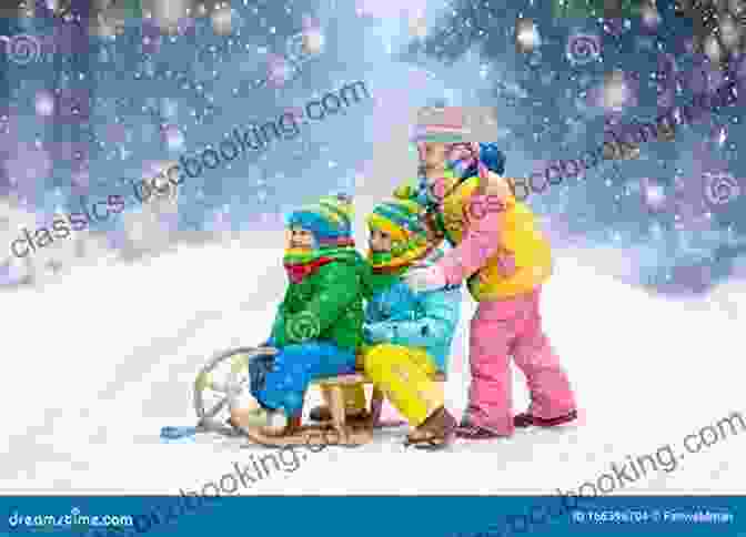 Janie, Glimmer, And A Group Of Children Laugh And Play In A Snow Covered Field, Their Faces Alight With Wonder And Imagination Janie Gets A Genie For Christmas (a Fun Fantasy For Children Ages 8 12)
