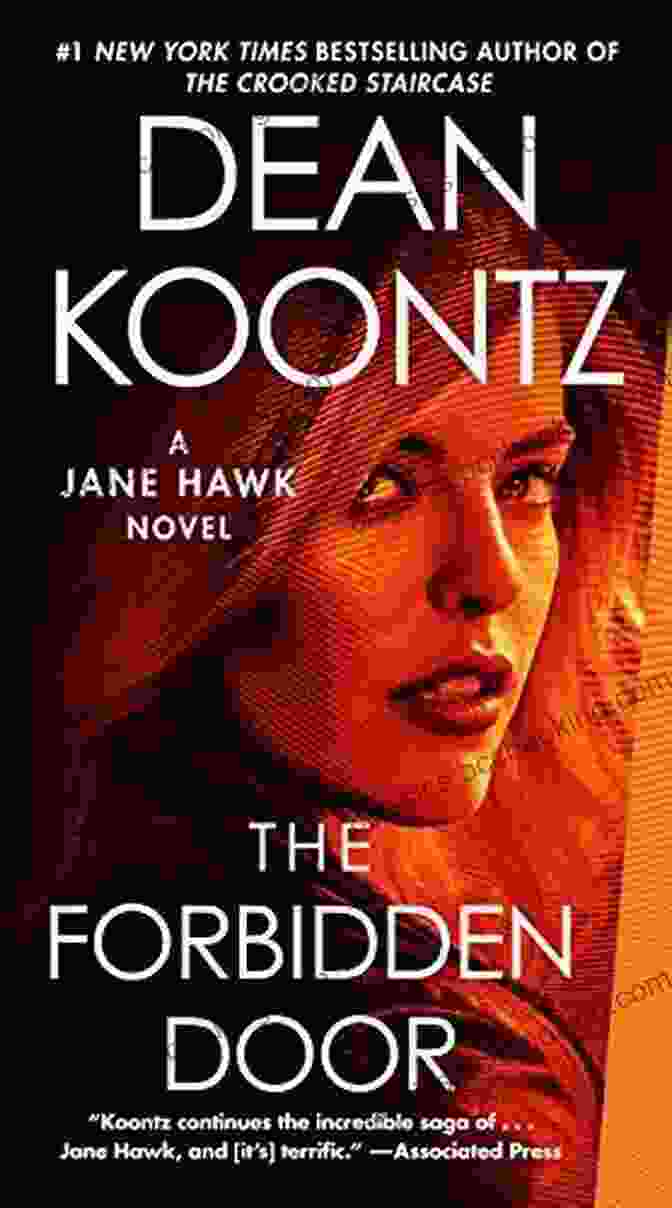 The Forbidden Door: Jane Hawk Novel Book Cover Featuring A Woman Looking Through A Doorway Into A Dark Room The Forbidden Door: A Jane Hawk Novel