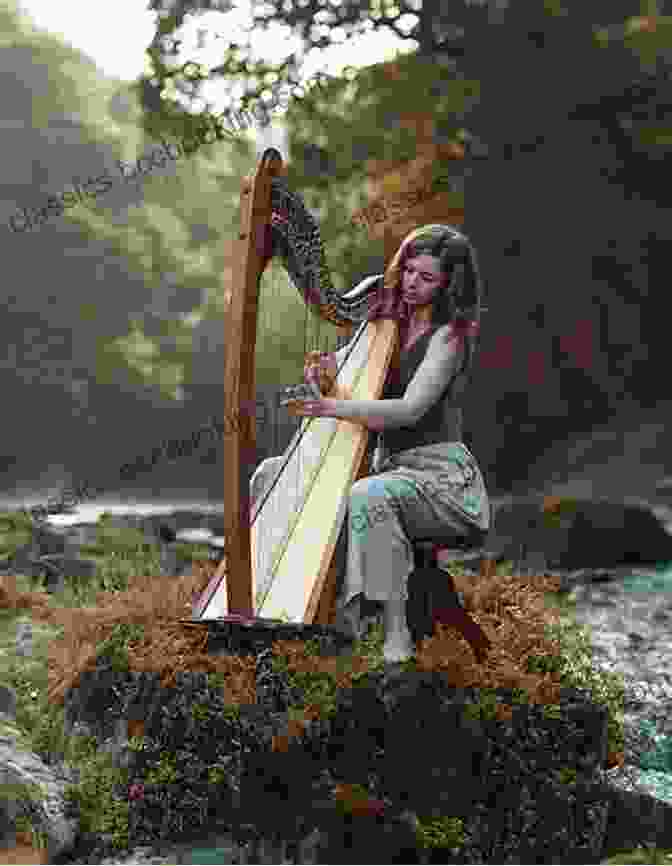 The Littlest Harpist Book Cover, Featuring A Young Girl Playing The Harp The Littlest Harpist (English Version)